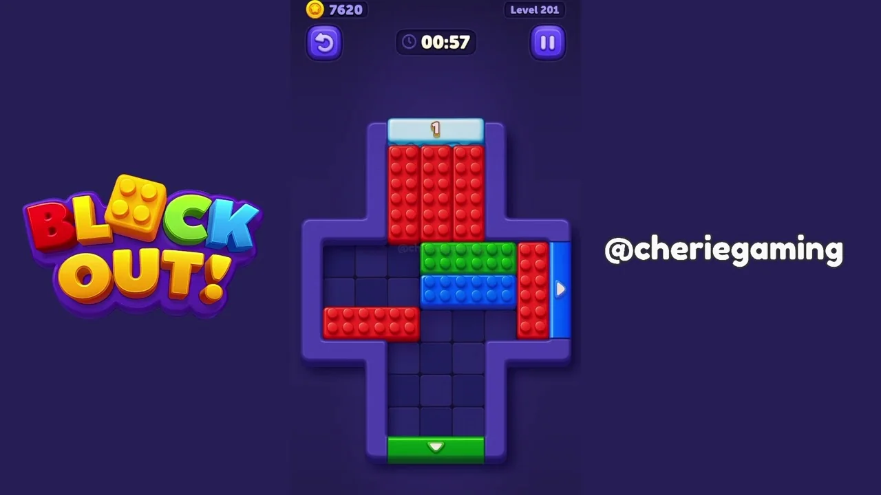 Block Out Level 201 gameplay