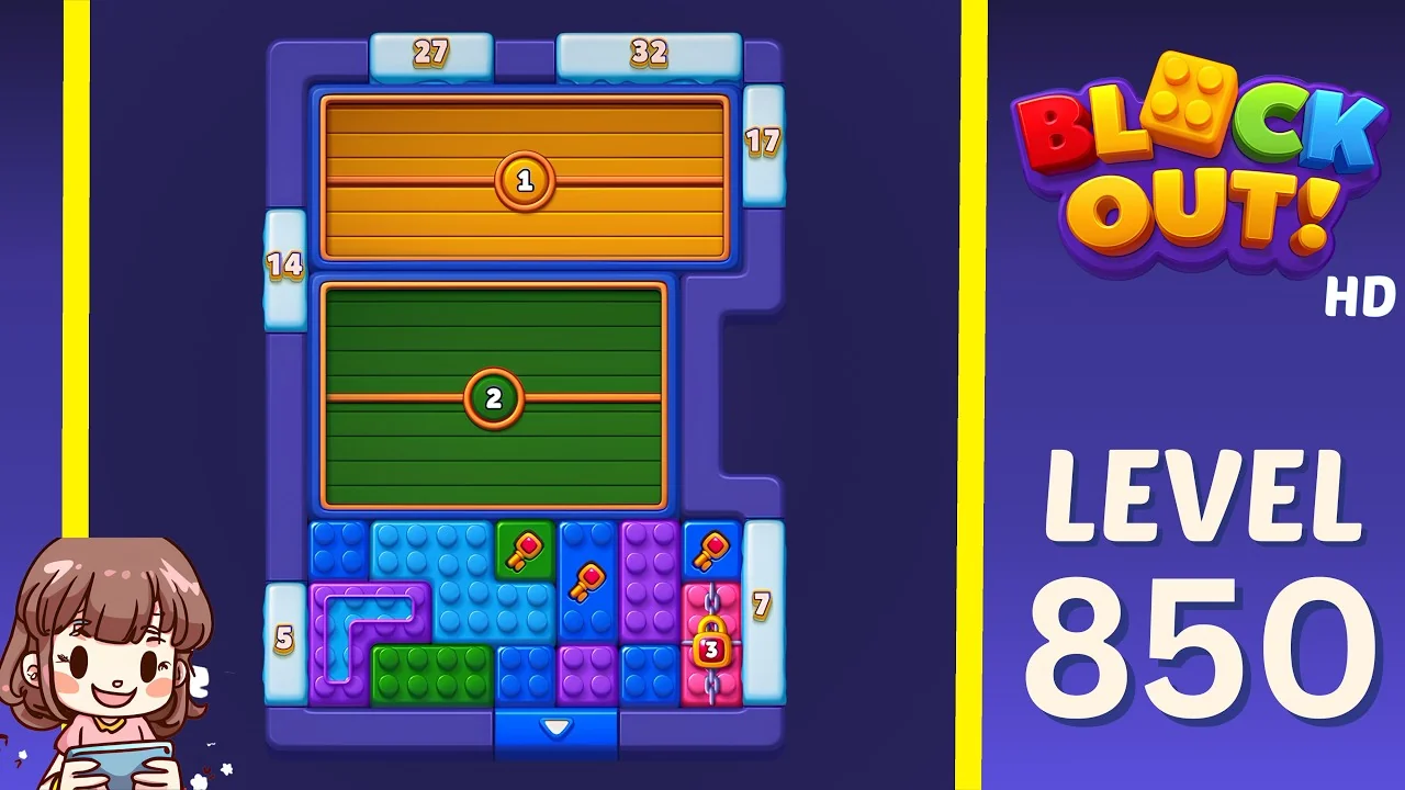 Block Out Level 850 board preview