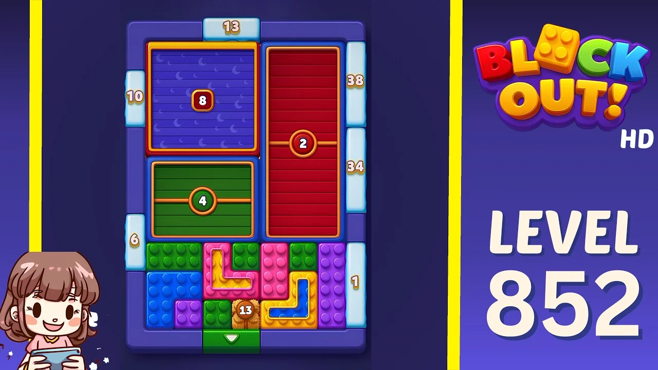 Block Out Level 852 board preview