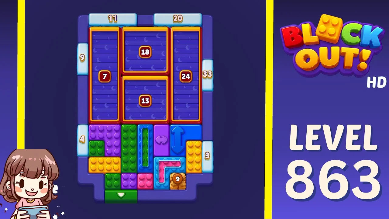 Block Out Level 863 board preview
