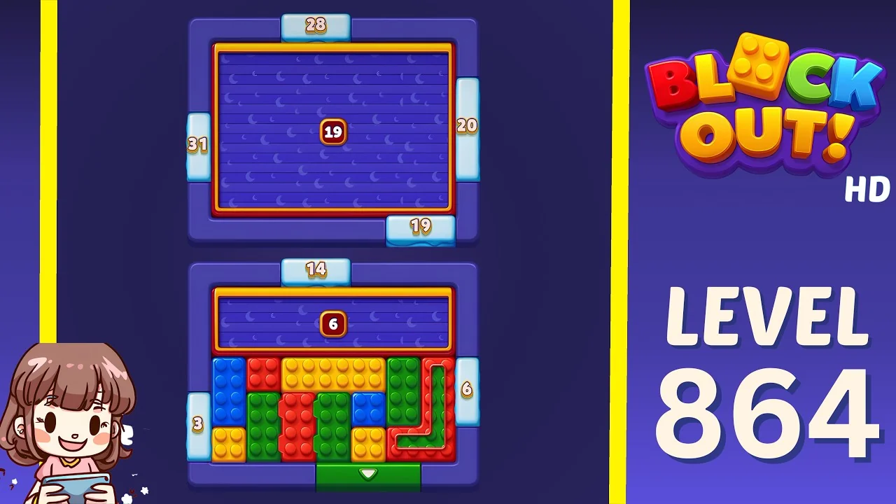 Block Out Level 864 board preview