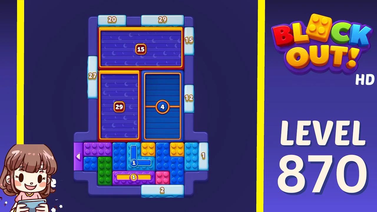 Block Out Level 870 board preview
