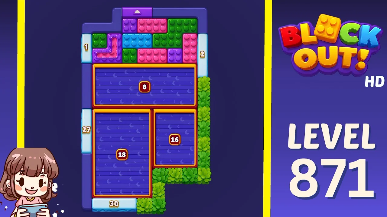 Block Out Level 871 board preview