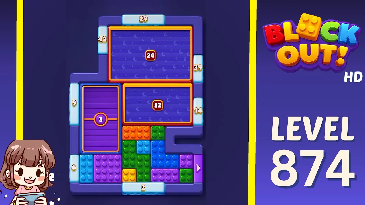 Block Out Level 874 board preview