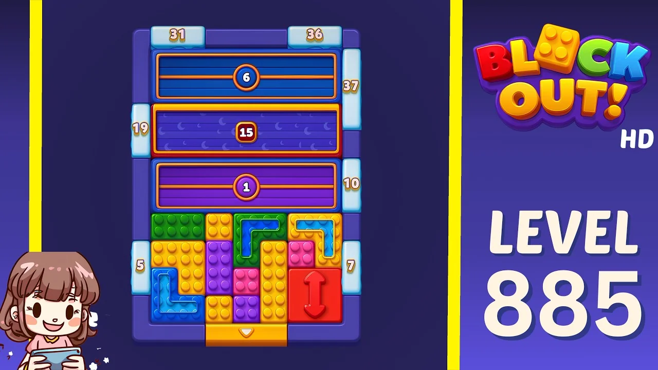 Block Out Level 885 board preview