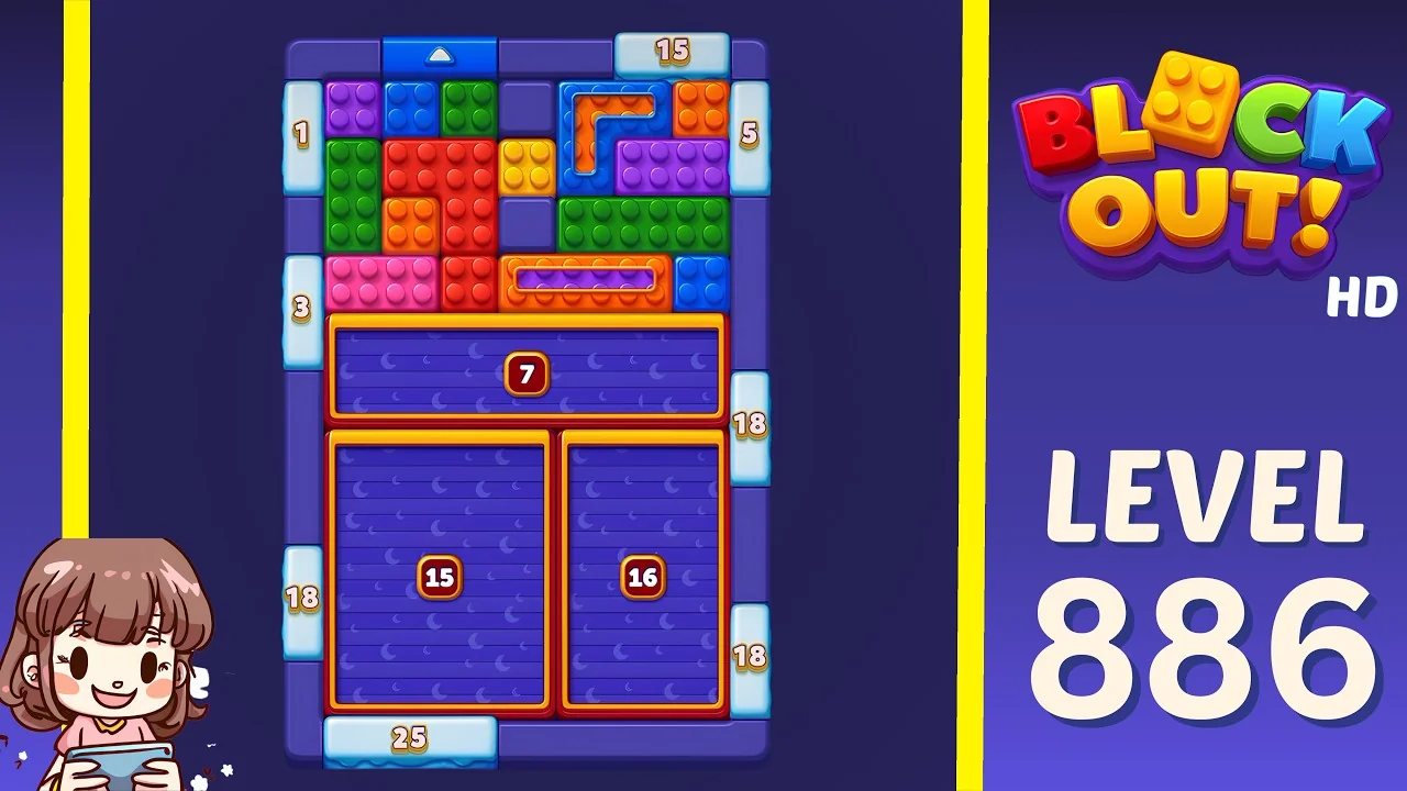 Block Out Level 886 board preview