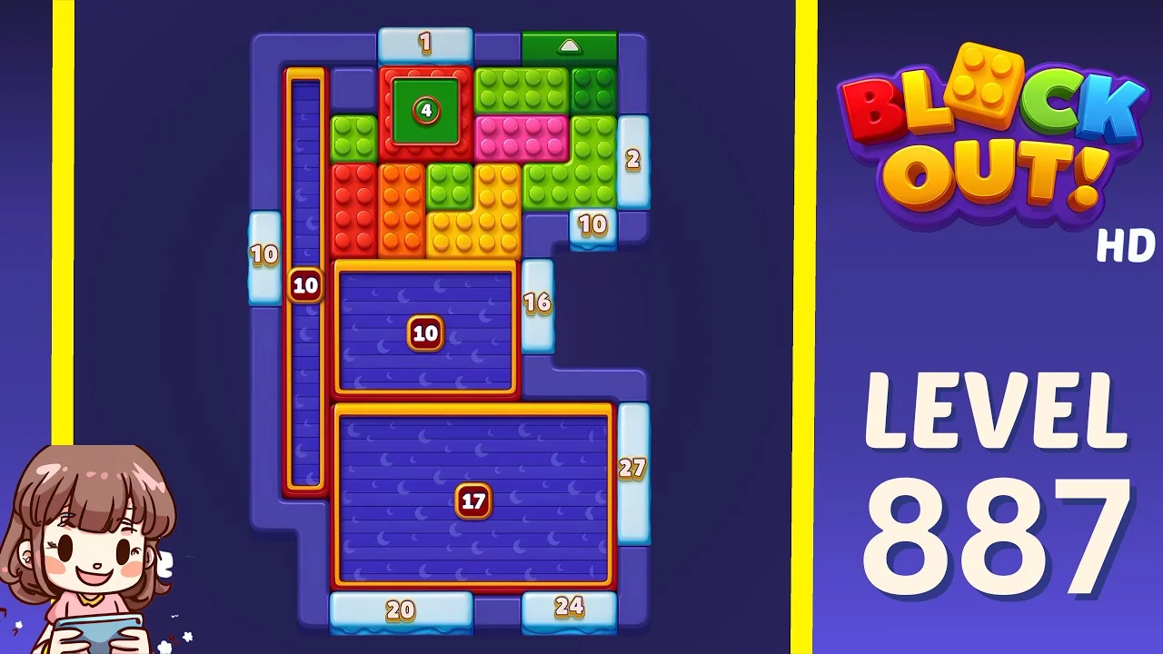 Block Out Level 887 board preview