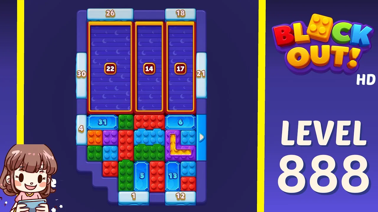 Block Out Level 888 board preview