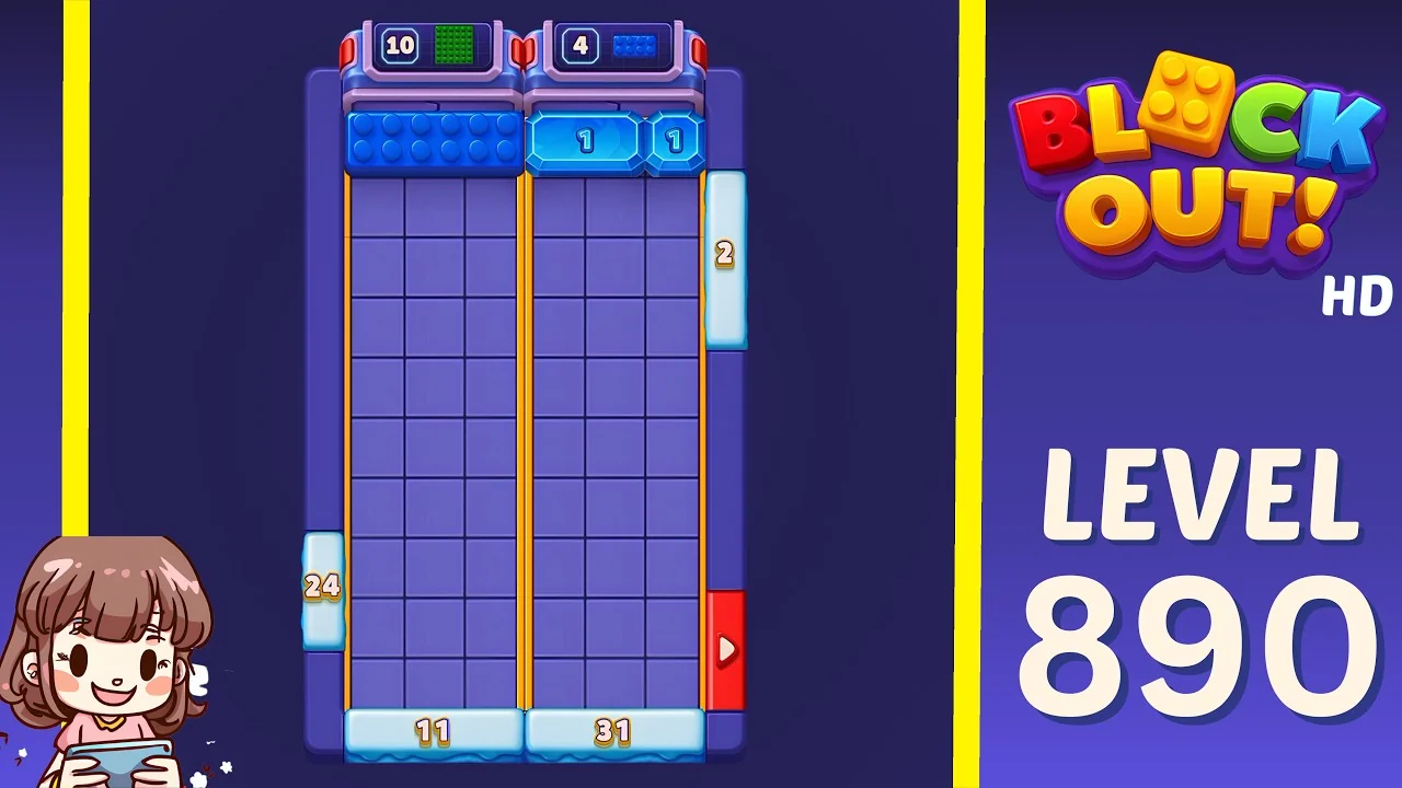 Block Out Level 890 board preview