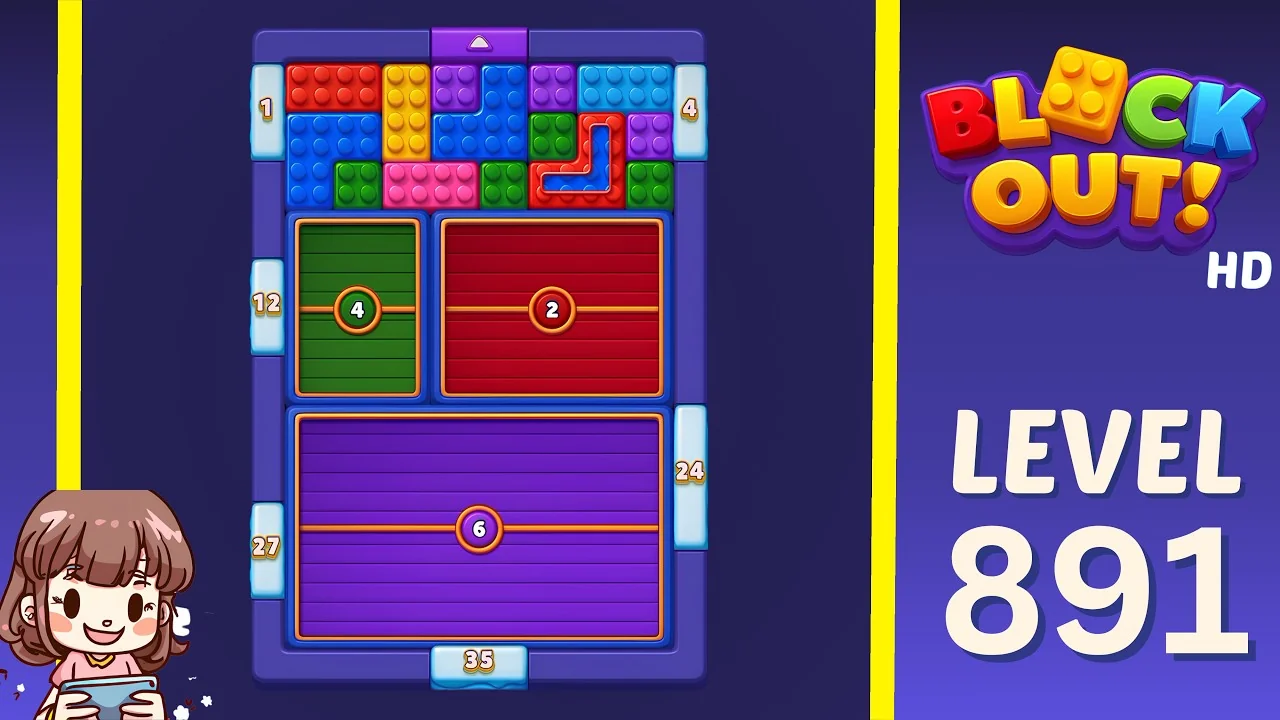 Block Out Level 891 board preview