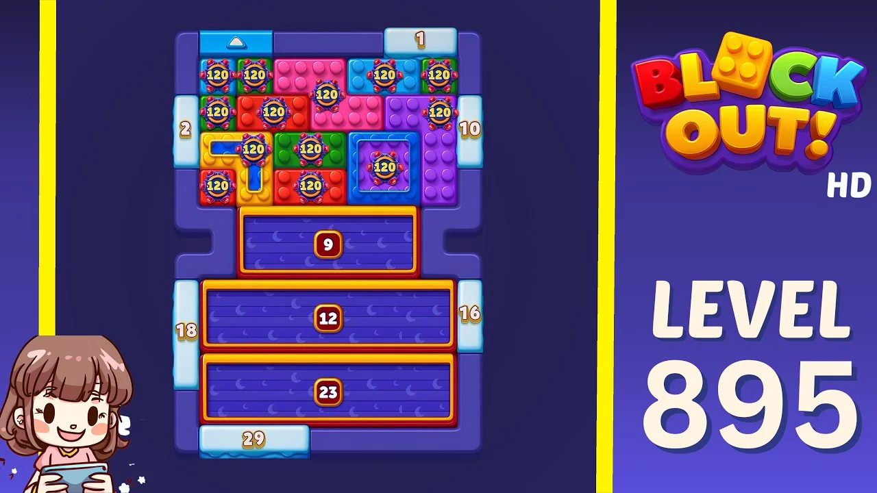 Block Out Level 895 board preview