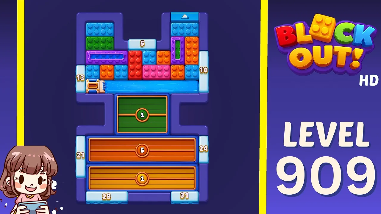 Block Out Level 909 board preview