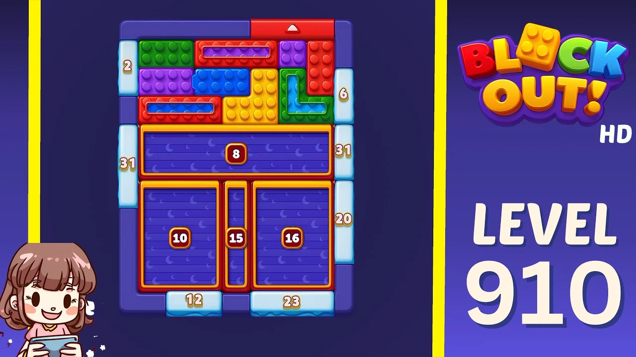 Block Out Level 910 board preview