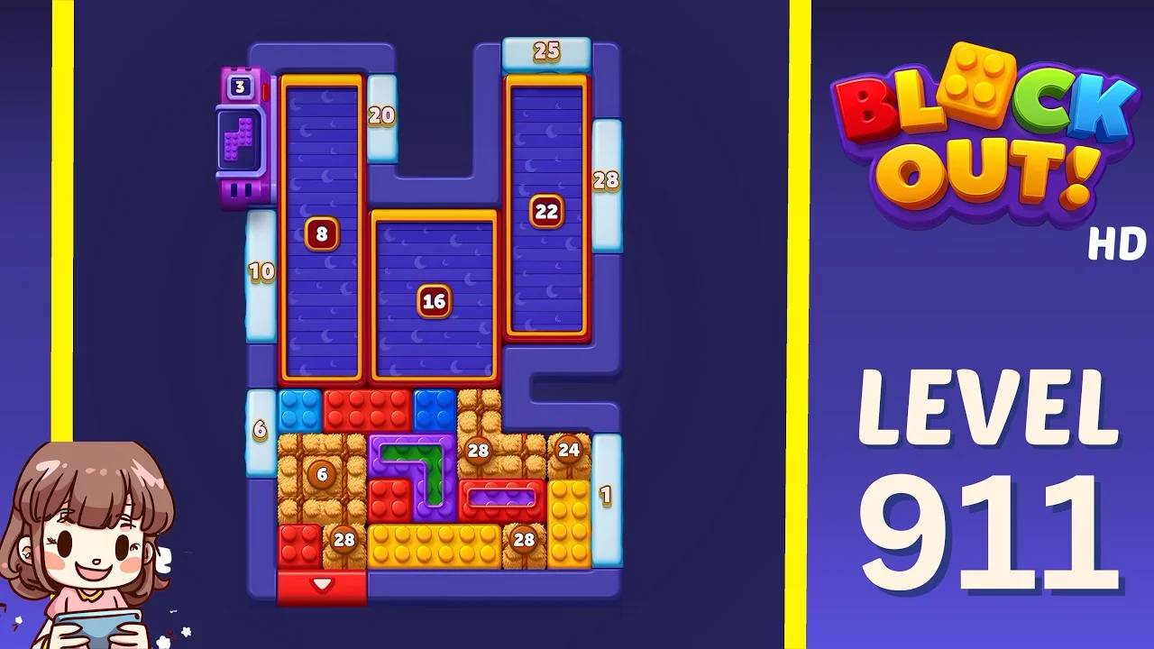 Block Out Level 911 board preview
