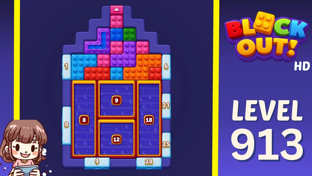 Block Out Level 913 board preview