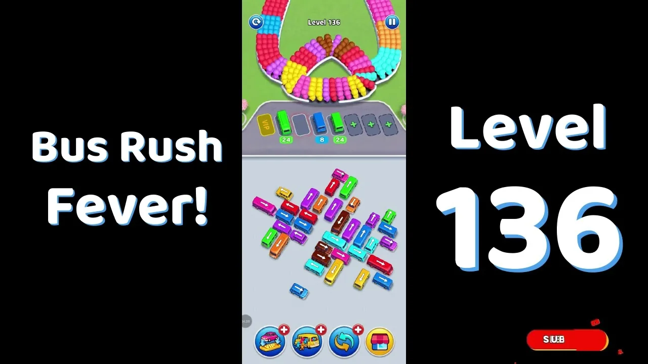 Bus Traffic Fever Level 136 board