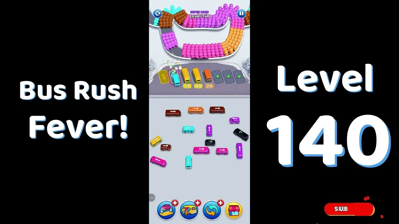 Bus Traffic Fever Level 140 board