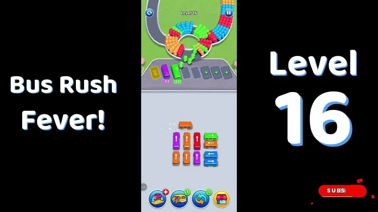 Bus Traffic Fever Level 16 board