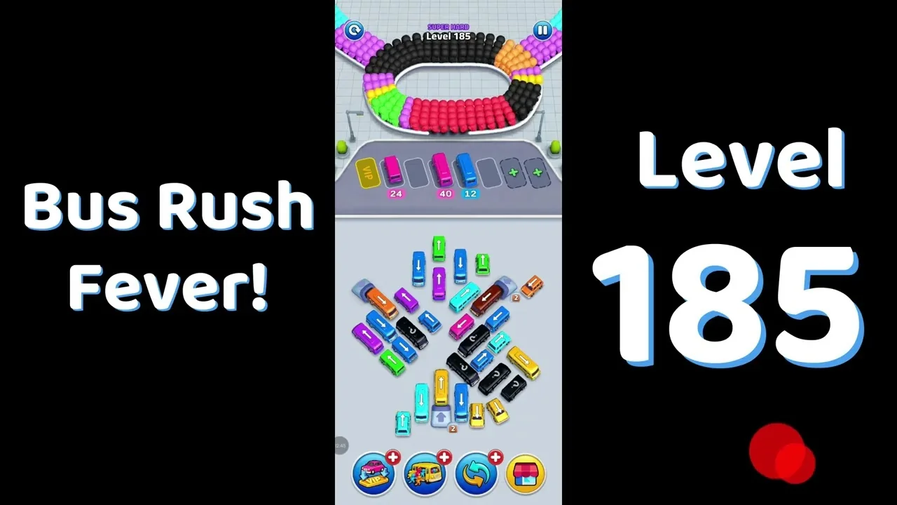 Bus Traffic Fever Level 185 board