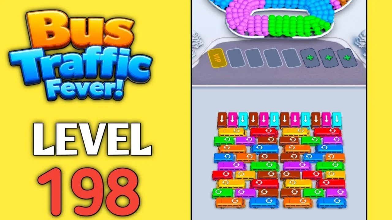 Bus Traffic Fever Level 198 board