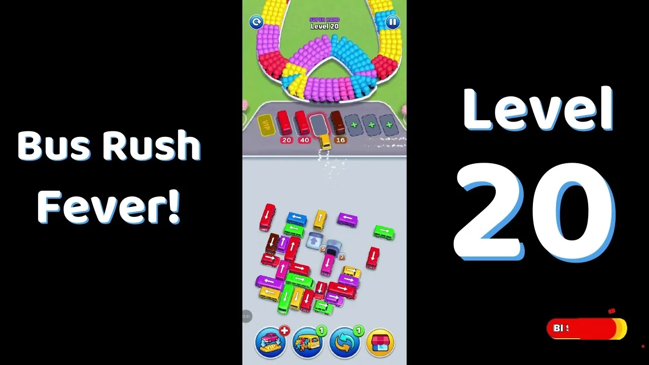 Bus Traffic Fever Level 20 board