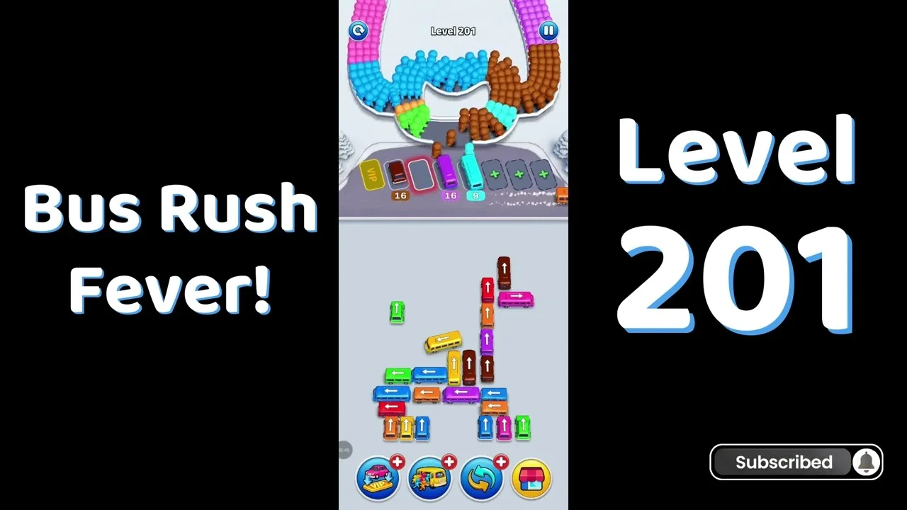 Bus Traffic Fever Level 201 board