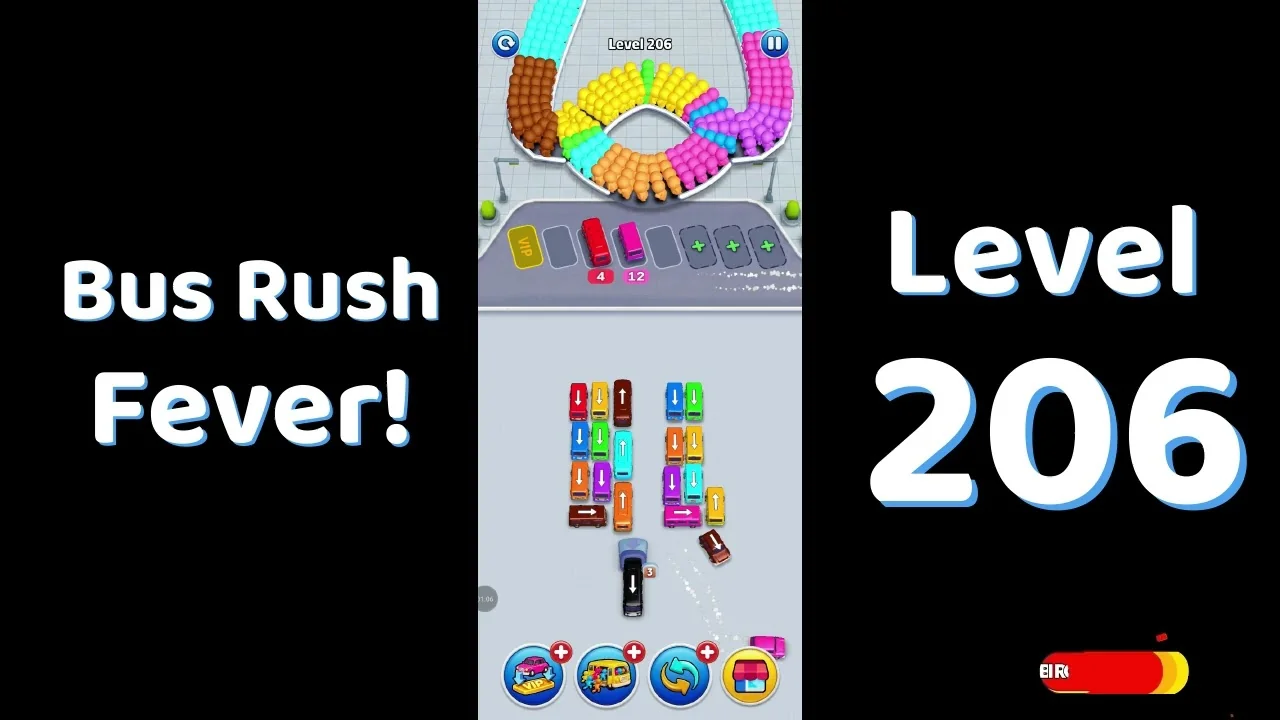 Bus Traffic Fever Level 206 board