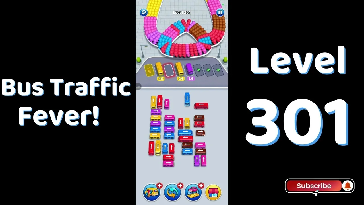 Bus Traffic Fever Level 301 board