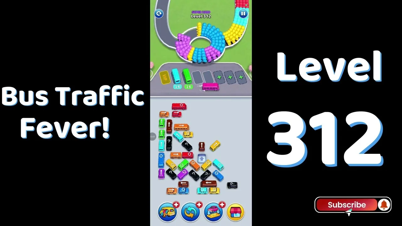 Bus Traffic Fever Level 312 board