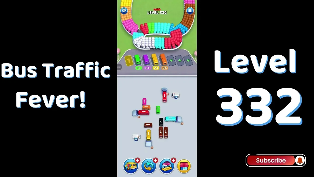 Bus Traffic Fever Level 332 board