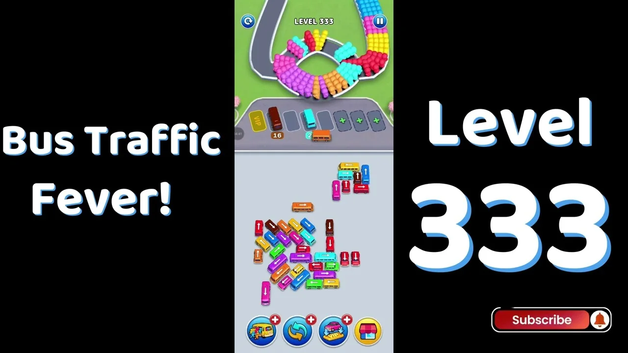 Bus Traffic Fever Level 333 board