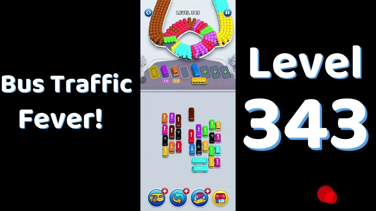 Bus Traffic Fever Level 343 board