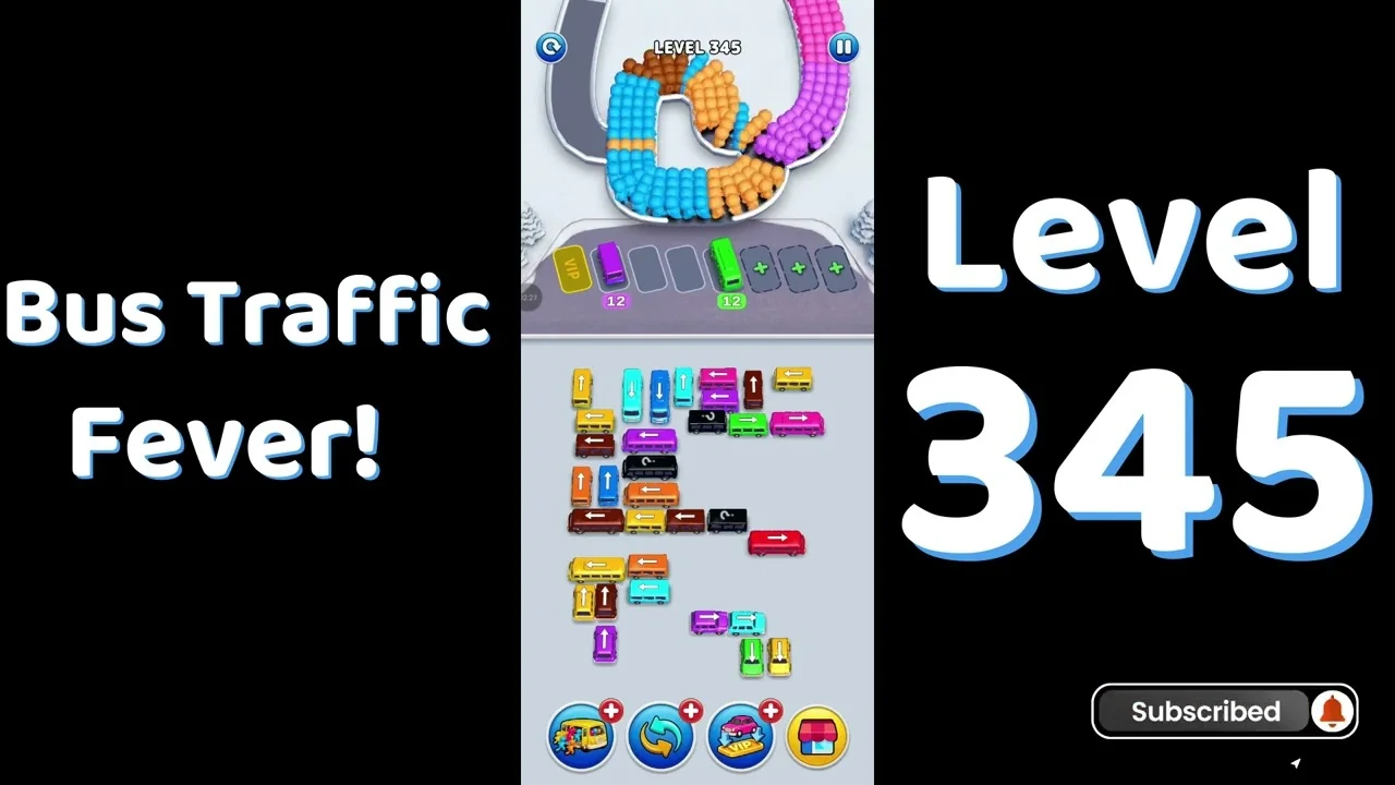 Bus Traffic Fever Level 345 board