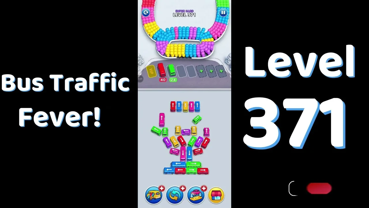 Bus Traffic Fever Level 371 board