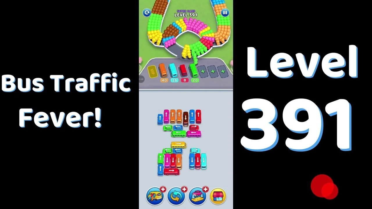 Bus Traffic Fever Level 391 board