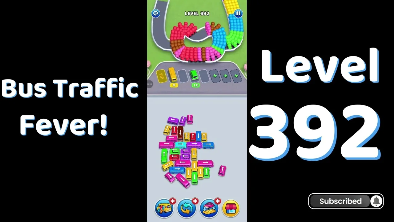 Bus Traffic Fever Level 392 board