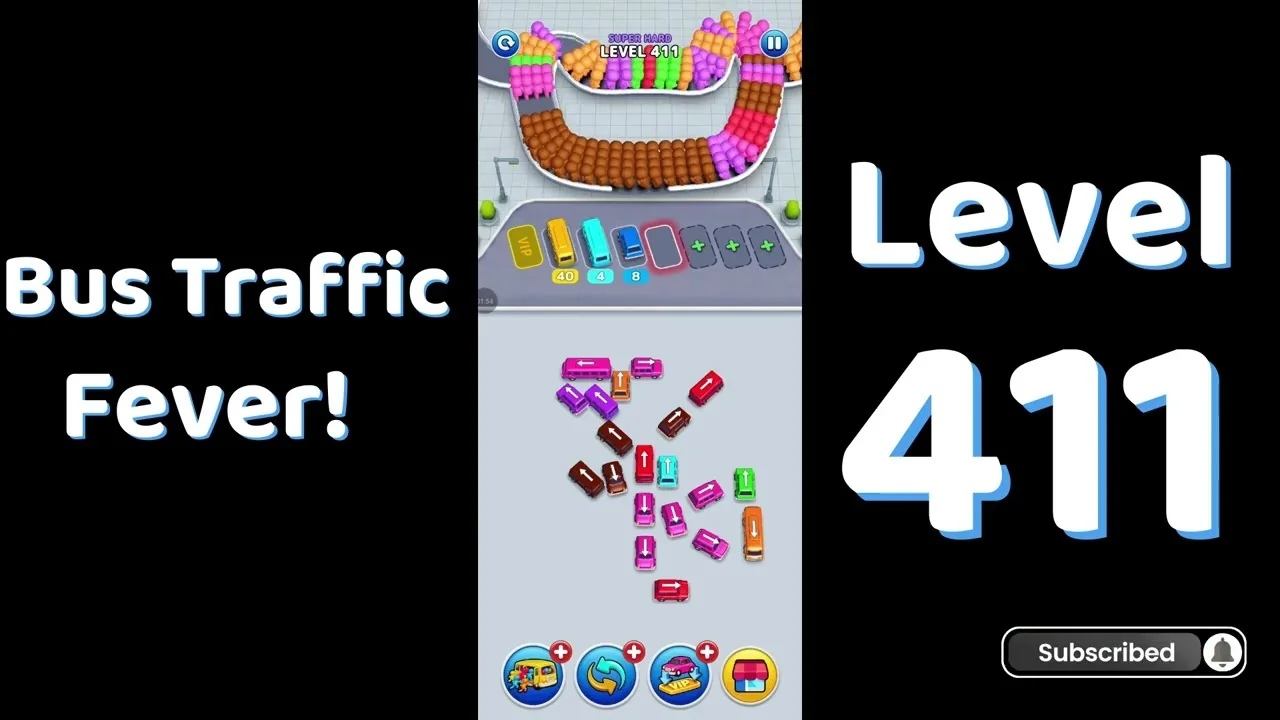 Bus Traffic Fever Level 411 board