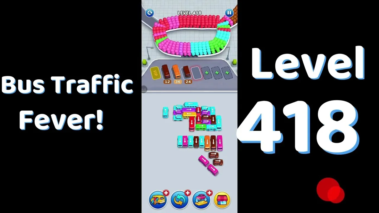 Bus Traffic Fever Level 418 board
