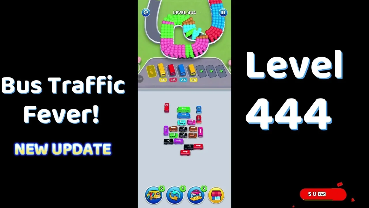 Bus Traffic Fever Level 444 board