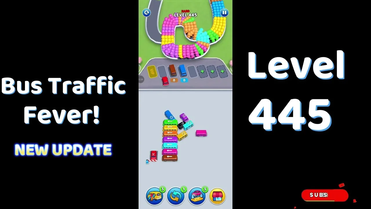 Bus Traffic Fever Level 445 board