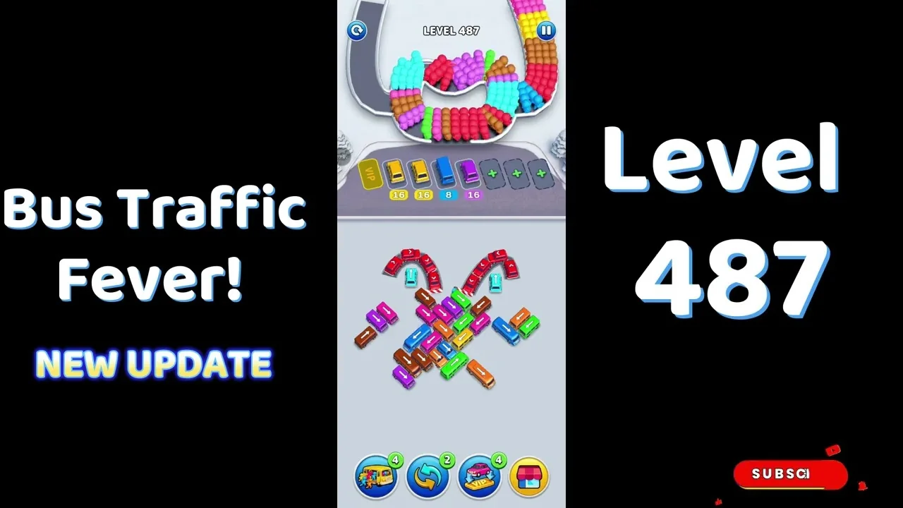 Bus Traffic Fever Level 487 board