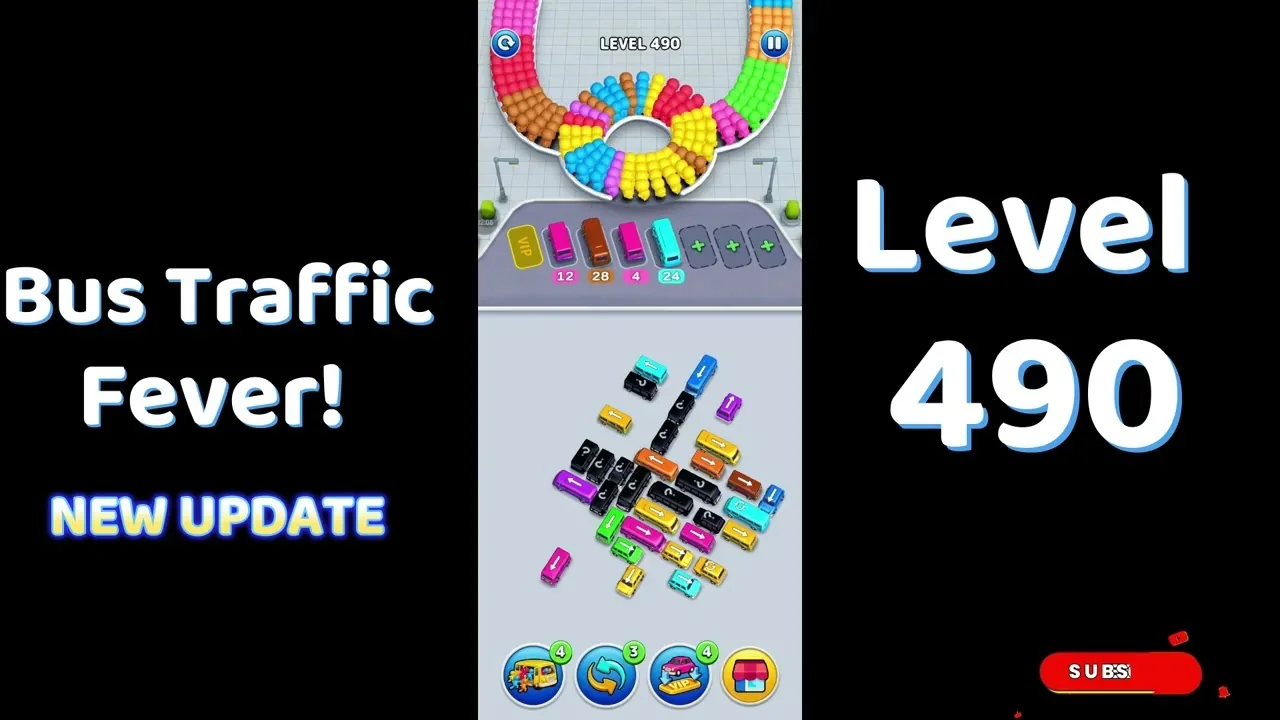 Bus Traffic Fever Level 490 board