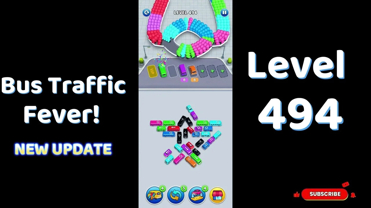 Bus Traffic Fever Level 494 board