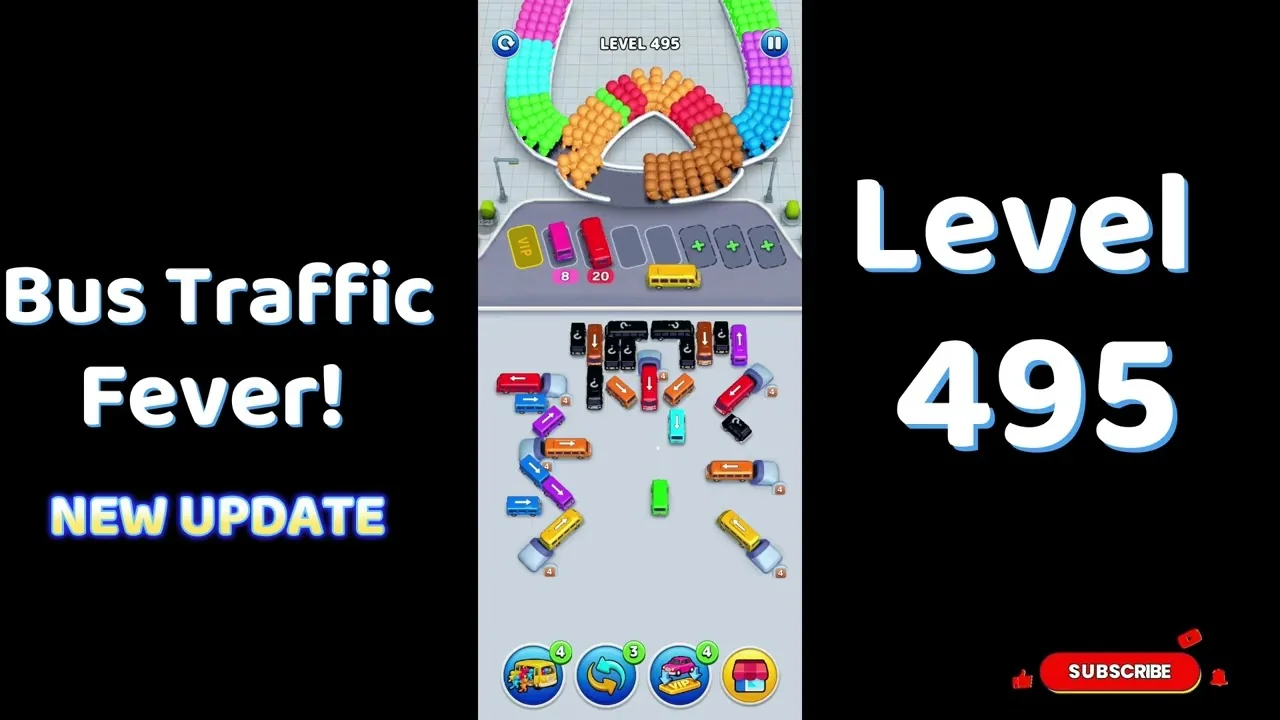 Bus Traffic Fever Level 495 board