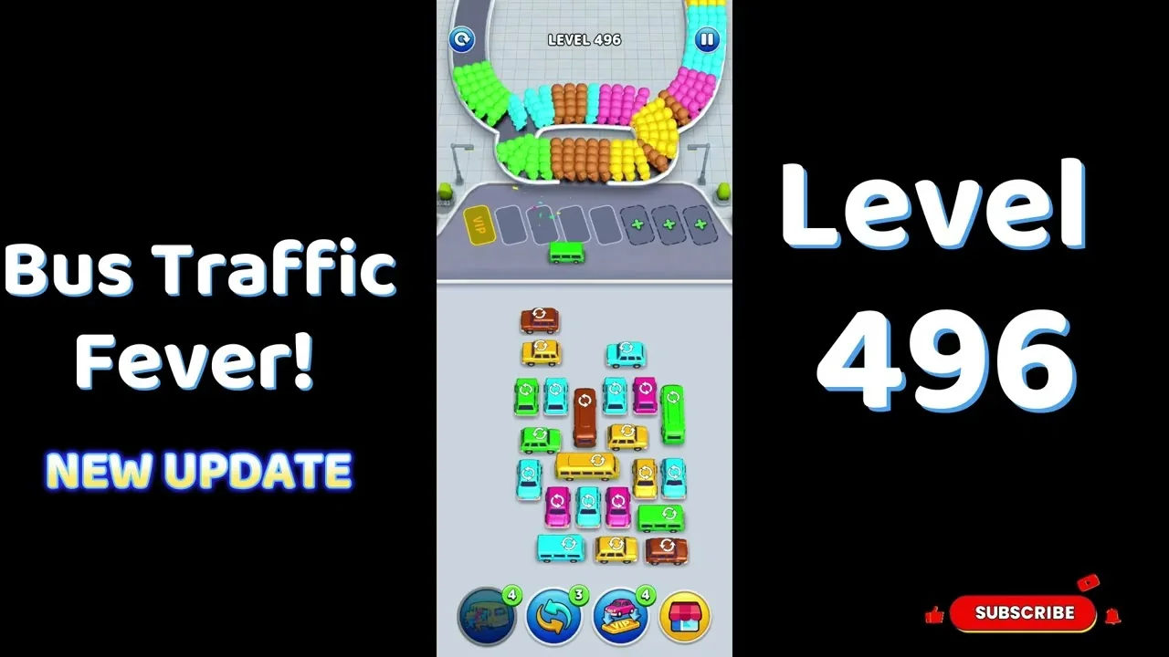 Bus Traffic Fever Level 496 board