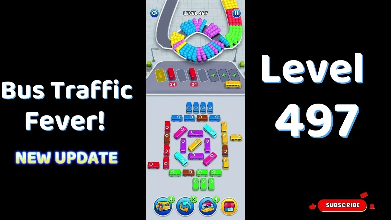Bus Traffic Fever Level 497 board