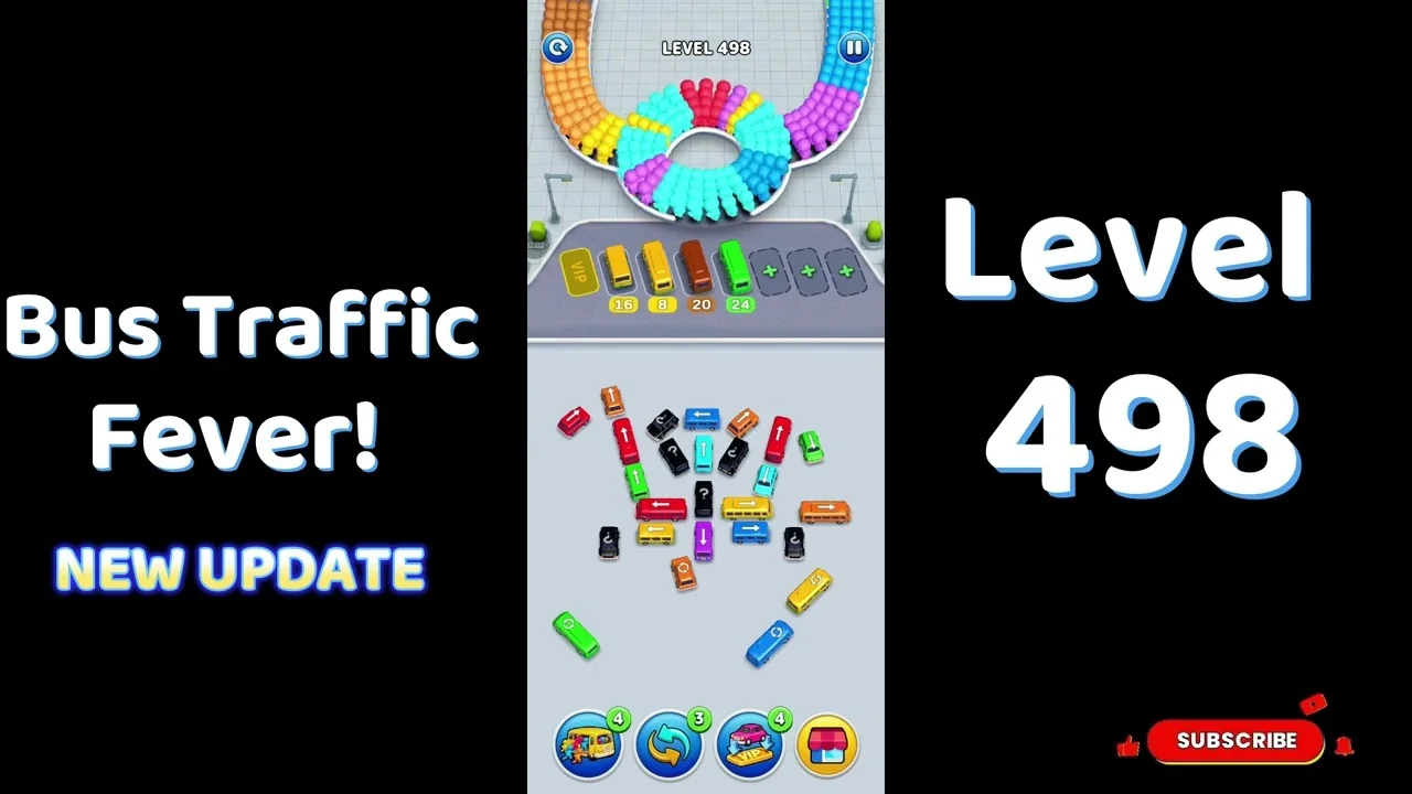 Bus Traffic Fever Level 498 board