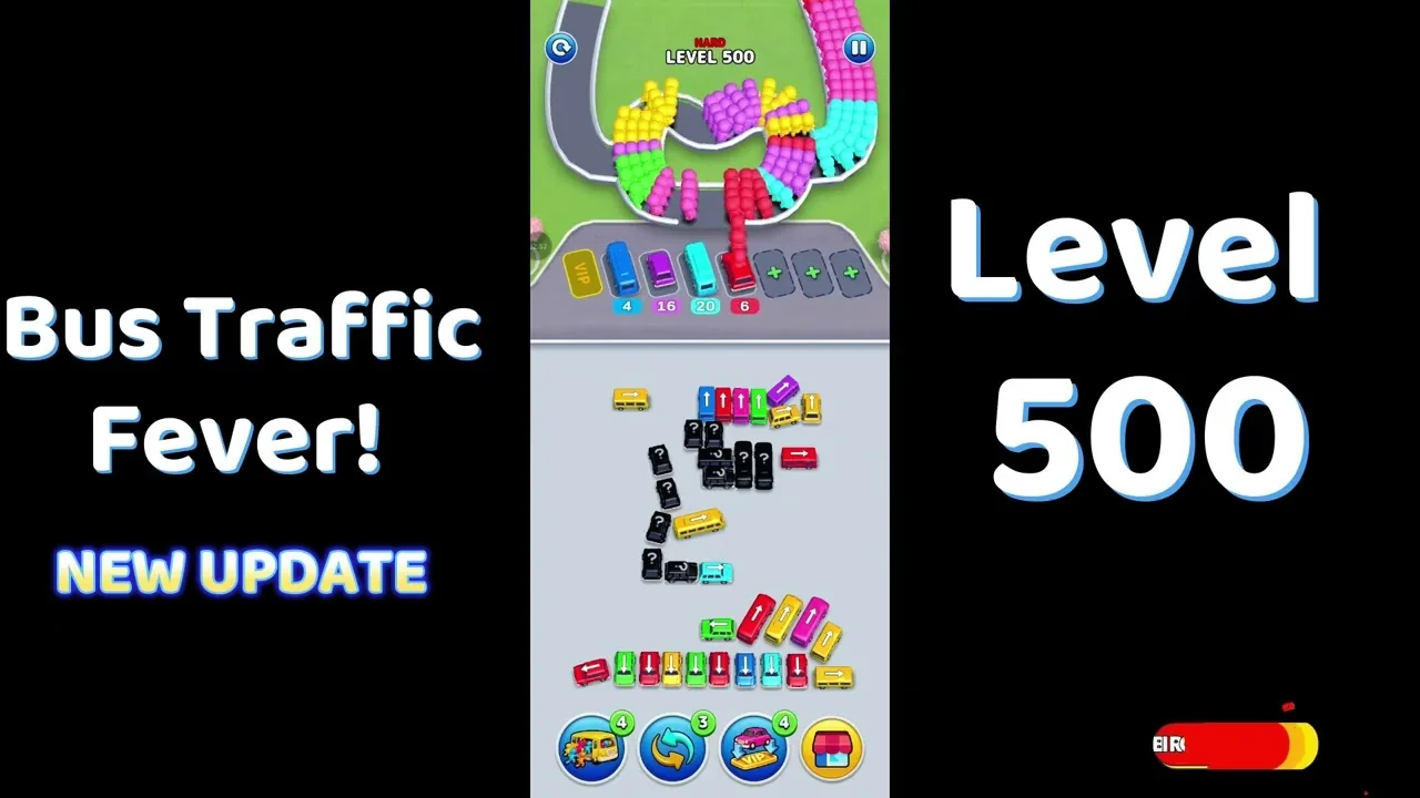 Bus Traffic Fever Level 500 board