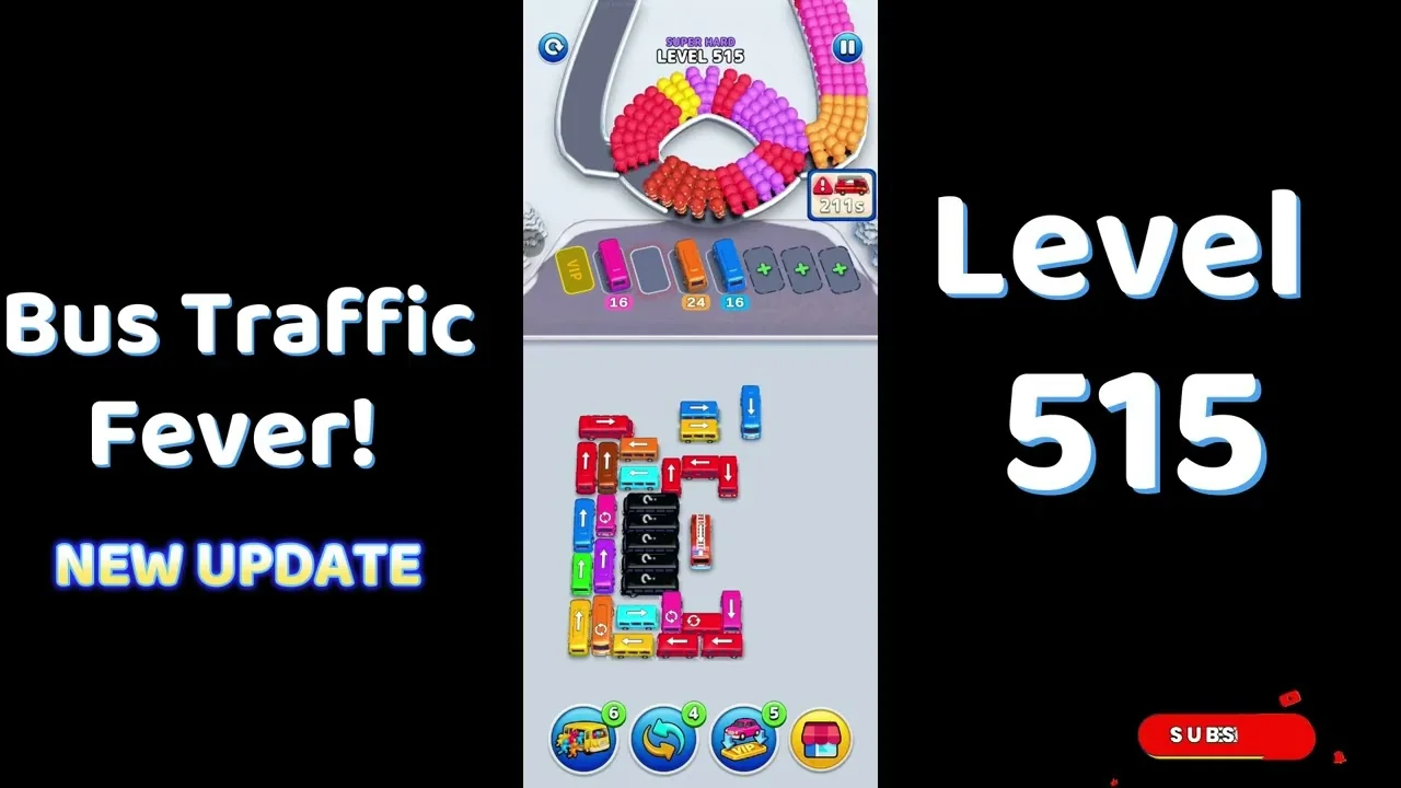 Bus Traffic Fever Level 515 board