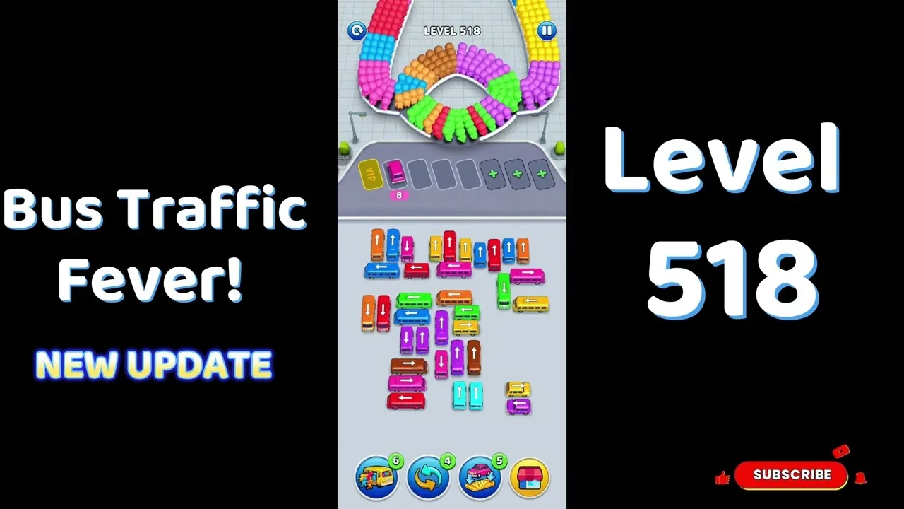 Bus Traffic Fever Level 518 board